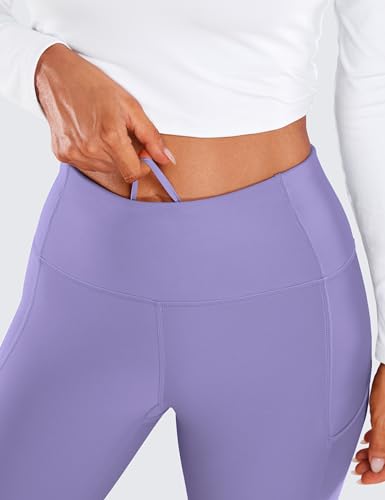 Image of CRZ YOGA Fleece Thermal Leggings Pockets 28'' | Casual, Full Length, Winter, Warm, for Women
