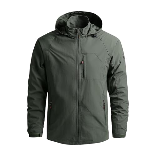 La Mejor Lista de Verde Militar los preferidos por los clientes. 41 Chamarra Táctica Hombre Chamarras Deportivas para Hombre Chamarra Casual Chaqueta Cortaviento Softshell Impermeable Informal Abrigos Chaqueta de Senderismo al Aire Libre WB Pro...