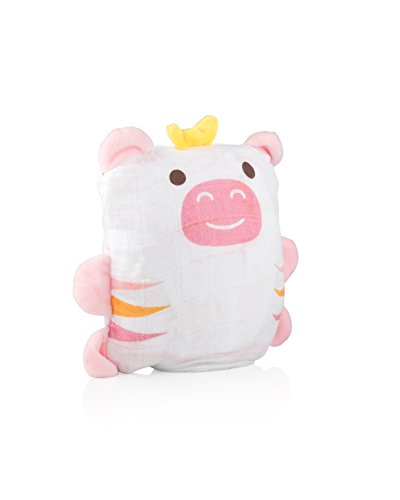 Ubbi 2-In-1 Convertible Baby Pillow And Cotton Blanket, Cheetah/Zebra #TOP6