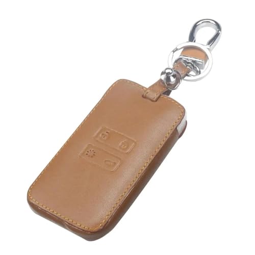 SICOTTON Car Key Fob For R&ENAULT For Koleos For Kadjar Keychain Wallet Protector Holder Leather Car Key Card Cover Case Car Key Case(Brown)