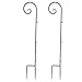 Vencer Set of 2 Shepherd Hook 63 Inch Tall 7/10 in Thick Rust Resistant Premium Metal Hook for Weddings Hanging Plant Baskets Solar Lights Christmas Lights Lanterns Bird Feeders,Black,VHH-001