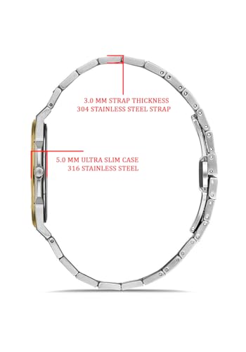 Image of ALIX AL2913 Men's Waterproof Multifunctional Stainless Steel Strap Quartz Analog Watch