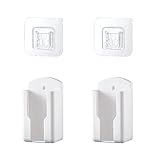 2 Pcs Wall Mount Remote Control Holder Media Player Controller Holder, Air-Conditioner Remote Tray TV Remote Organizer Caddy Box for Home Nightstand Office Desk School Supply Storage (Small,1.85inch)