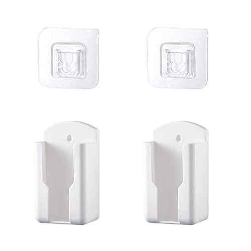 2 Pcs Wall Mount Remote Control Holder Media Player Controller Holder, Air-Conditioner Remote Tray TV Remote Organizer Caddy Box for Home Nightstand Office Desk School Supply Storage (Small,1.85inch)