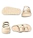 Platform Sandals Women Arch Support Summer Slides, Adjustable Double Strap Sandal Thick Sole Causal Fashion Indoor and Outdoor