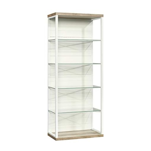 Sauder Cottage Road Tall Bookcase, White Finish Beachfront Decor