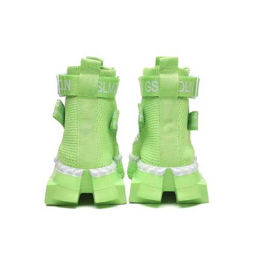 Image of Jakcuz Men's High Top Sneakers Plus Size Breathable Gym Athletic Running Walking Tennis Comfortable Fashion Platform Shoes