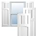 Ekena Millwork 15"W x 45"H True Fit PVC San Miguel Mission Style Fixed Mount Shutters, White (Per Pair - Hardware Not Included)