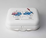  Tupperware to Go Twin weiß Schlümpfe Brotdose Box Behälter Twin klein Größe 2