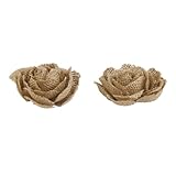 Décoration de mariage en toile de jute : roses élaborées à la main, décoration de mariage en toile de jute