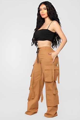 Image of KOTTY Women's High Rise Relaxed || Straight || Joggers Fit Cargo's for Pants || Trousers
