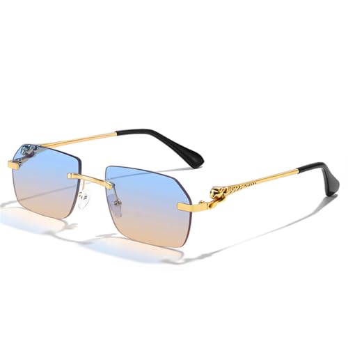 Lunettes de soleil vintage homme sans monture pour éviter l'éblouissement