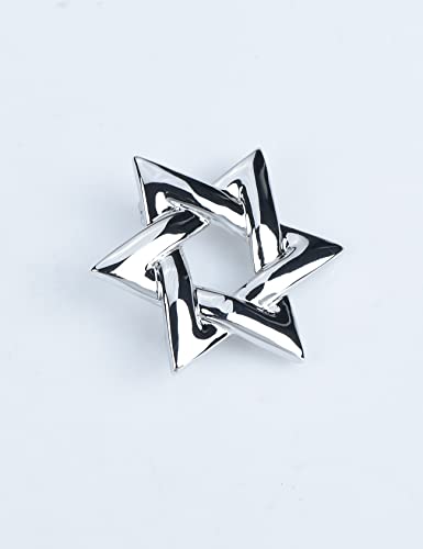 Image of Sparkle Crystal Star of David Brooch Pin Rhinestone Star Bouquet Brooch Pin Lapel Pins Spiritual Brooch Badge
