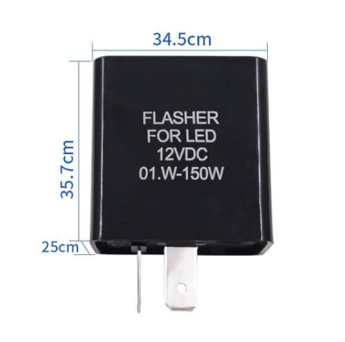 Ankia 2 Pin 12V Universal Electronic Led Flasher Relay, Adjustable Frequency Relay Fix For Car Motorcycle Led Turn Signal Blinker Hyper Flash Relay #TOP3