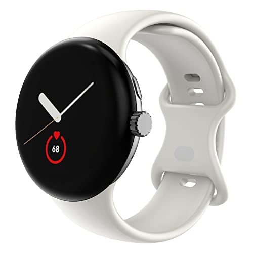 OVERSTEP Compatible for Google Pixel Watch Band Pixel Watch Soft Silicone Wristband Waterproof Sport Strap Band for Google Pixel Watch 2022(S)