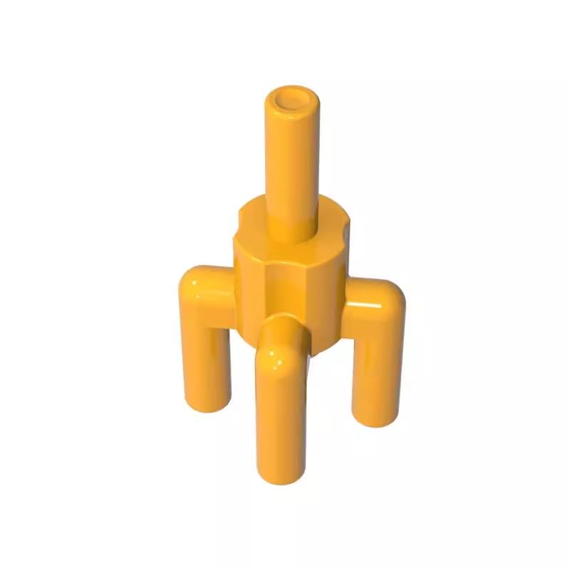 2566 Ornaments Plant, Palm Tree Top, 4 Top Bars, 1 Bottom Bar 50 Pieces GDS-1217 Compatible with Lego Building Blocks Color:Bright Light Orange โ image 1