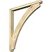 Ekena Millwork BKT0402X36X40THR04RDF Thorton Craftsman Rough Sawn Bracket w/Offset Brace, Douglas Fir