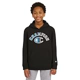 Champion Boys Fashion Hoodie Pullover Sweatshirt for Kids with Stylish Embellishments Black