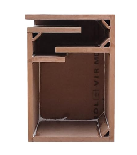 Image of NRS AUDIO 15 MM-MDF - Single 8 inch L Port Ported Car Component Subwoofer Speaker Box, Brown