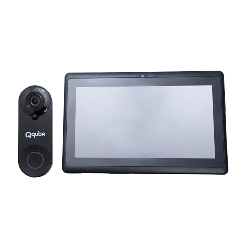 Image of Quba Qdoor+ (Qeye WiFi Video Door Bell + QVIEW Portable Screen Combo) | 2MP 1080P HD Camera with 7 Inch Display, WiFi Control | Two Way Audio | Motion Sensor | Portable Screen | x2 Year Warranty