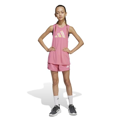 adidas Mädchen Train Essentials 3-Stripes Shorts, pink Fusion/White, 9-10 Years