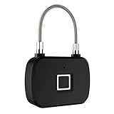 HyKab Fingerprint Lock Smart Waterproof Ideal for Gym Luggage Backpack Employee Locker Bike Suitcase Fence Hasp and Storage Back to School Supplies Padlocks