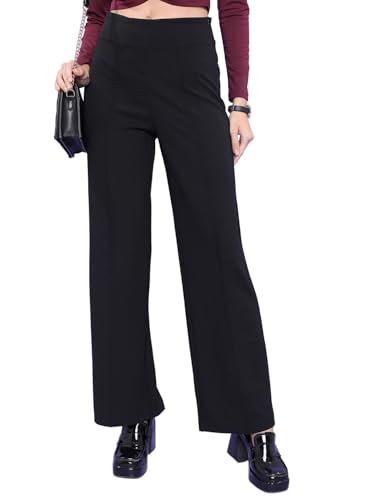 Image of Tokyo Talkies High & Mid Rise Stretchable Flared Trousers | Formal, Casual and All Day wear
