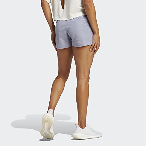 adidas womens Pacer 3-stripes Woven Heather Shorts, Silver Violet/Silver Violet, X-Small US - image 2
