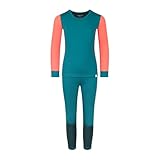 Trollkids Kids Merino Baselayer Set II 98, Ocean Green