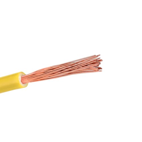 Image of 4.0 sqmm Single Core Copper Electrical Wire, 180 Meter (Yellow) | Heat Resistant & Flame Retardant (FR) | Lead-Free LSH House Wire for Home & Industrial Use (180 MTR)