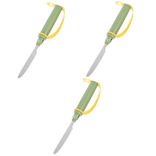 Hemoton 3pcs Angled Cutlery Grip Rocker Food Cutter for Elderly Disabled Tremble Utensil for Independent Eating Adaptive Spoon and Knife for Rehabilitation Use