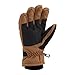 Carhartt Men's Waterproof Insulated Knit Cuff Glove, Brown Black, Large