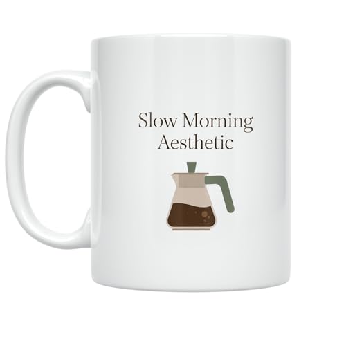 Coffee Lover Mug - Minimalist 11 oz White Ceramic