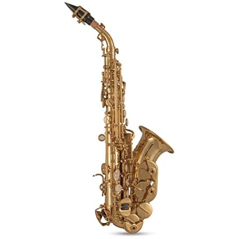 Roy Benson RB700695 - Saxofón soprano en Sib SG-302, forma curvada, estuche ligero tipo mochila Cover