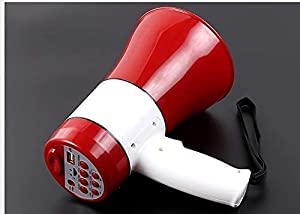 Handheld Megaphone with Loud Speaker, Recorder USB Memory Card Input Announcing Talk Record Play Siren Music, Rechargeable Battery Included-50 W (Red, blue) (B0CW9PXLGK) Amazon Price History, Amazon Price Tracker