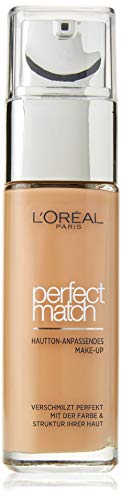 L'Oréal Paris Perfect Match 7.R/7.C Rose Amber - Fondotinta liquido, si fonde perfettamente con il tono della pelle per una carnagione assolutamente naturale, nutre la pelle, 1 pezzo
