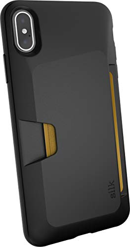Smartish iPhone Xs Max Wallet Case - Wallet Slayer Vol. 1 [Slim + Protective] Credit Card Holder for Apple iPhone 10S Max (Silk) - Black Tie Affair