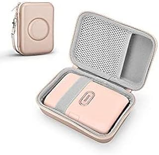 Travel Case for Fujifilm Mini Link 2 / Kodak Printomatic/Instax Mini EVO/Mini Link Wireless Photo Printer, Protective Cover Carry Storage Bag (Rose Gold)