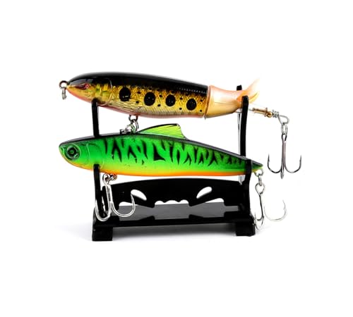 KTGCOZS Pack of 5 Fishing Lure Display Stands, Acrylic Fishing Lure Display Stands Clear Larger Fishing Lures Easels, for Baits Lure Display,Set Accessories Storage Decoration for Fishing Store