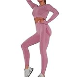 🚴Damen fitness trainingsanzug Design mit sexy Sport Tops und Damen Leggings, kann Trainingsanzug, Sport Anzug, Yoga Set, Tennis Anzug, Sport Outwear, Frauen Outfits, Sport tragen und etcIDEAL:Perfekt für die Ausübung, Laufen, Yoga, oder alltägliche Outfits.können die Grundbedürfnisse der Übungen entsprechen.