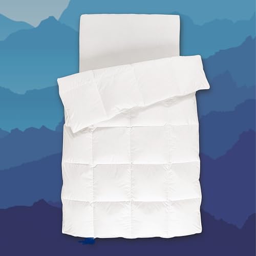 Böhmerwald Linea by Allnights - Edredón cálido, 155 x 220, 100% Plumas y plumón, Apto para alérgicos, Lavable hasta 60 °C, Fabricado en Alemania