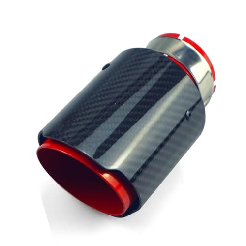 Silencieux d'extrémité voiture en carbone brillant et acier inoxydable