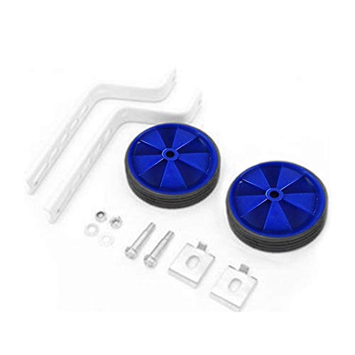 Ruedas de entrenamiento para bicicleta, ruedas fijas, accesorio para bicicletas infantiles, ruedas de equilibrio ajustables, soporte resistente, rueda trasera universal (Color: Azul, Rojo) miniatura 1