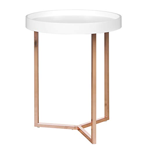 Preisvergleich Produktbild Wohnling Beistelltisch, Rund, ø 40 cm, weiß