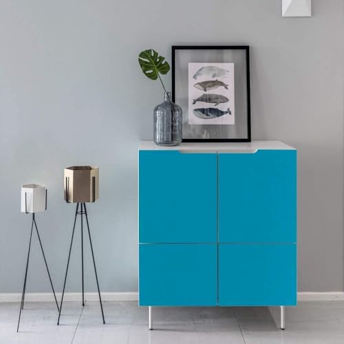 Image of HOME13Matte Wallpaper Peel & Stick Contact Paper Decorative Self Adhesive Vinyl Wallpaper for Kitchen Cabinet Furniture Countertop Waterproof (24inches by 216inches, Dark Sky Blue Matte Wallpaper)