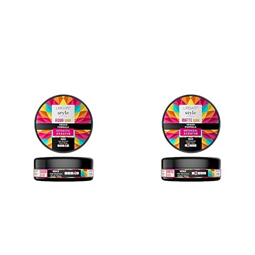 Urban Care Style Guide Aqua Max Wax Islak ve Sert Görünüm (100 ml) ve URBAN Care Style Guide Doğal ve Mat Görünüm Sağlayan Esnek Tutuşlu Wax 100 ml- Vegan