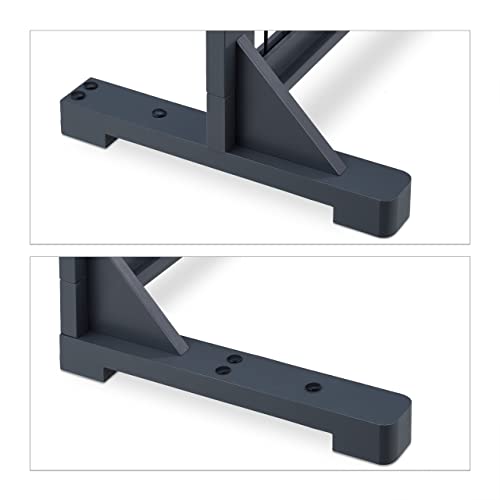 Relaxdays Absperrgitter, ausziehbares Schutzgitter, Treppe & Tür, HxB: 56 x 70-108 cm, freistehend, Kinder & Hunde, grau