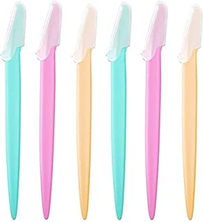 ماكينة حلاقة الوجه للنساء لإزالة شعر الحواجب والوجه مزيل آمن وبدون ألم عبوة من 6 شفرات حلاقة من تيمبيريا