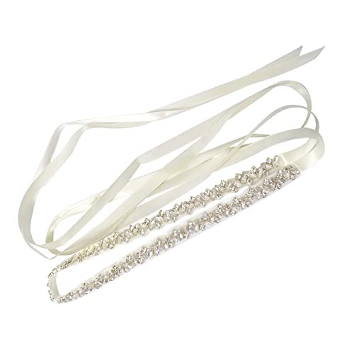 Honbay 1 Stück Strass-Brautgürtel Kristall Hochzeitskleid Gürtel Bling Brautjungfer Schärpe Frauen Kleid Zubehör für Abschlussball Kleid oder Abendkleid Cover