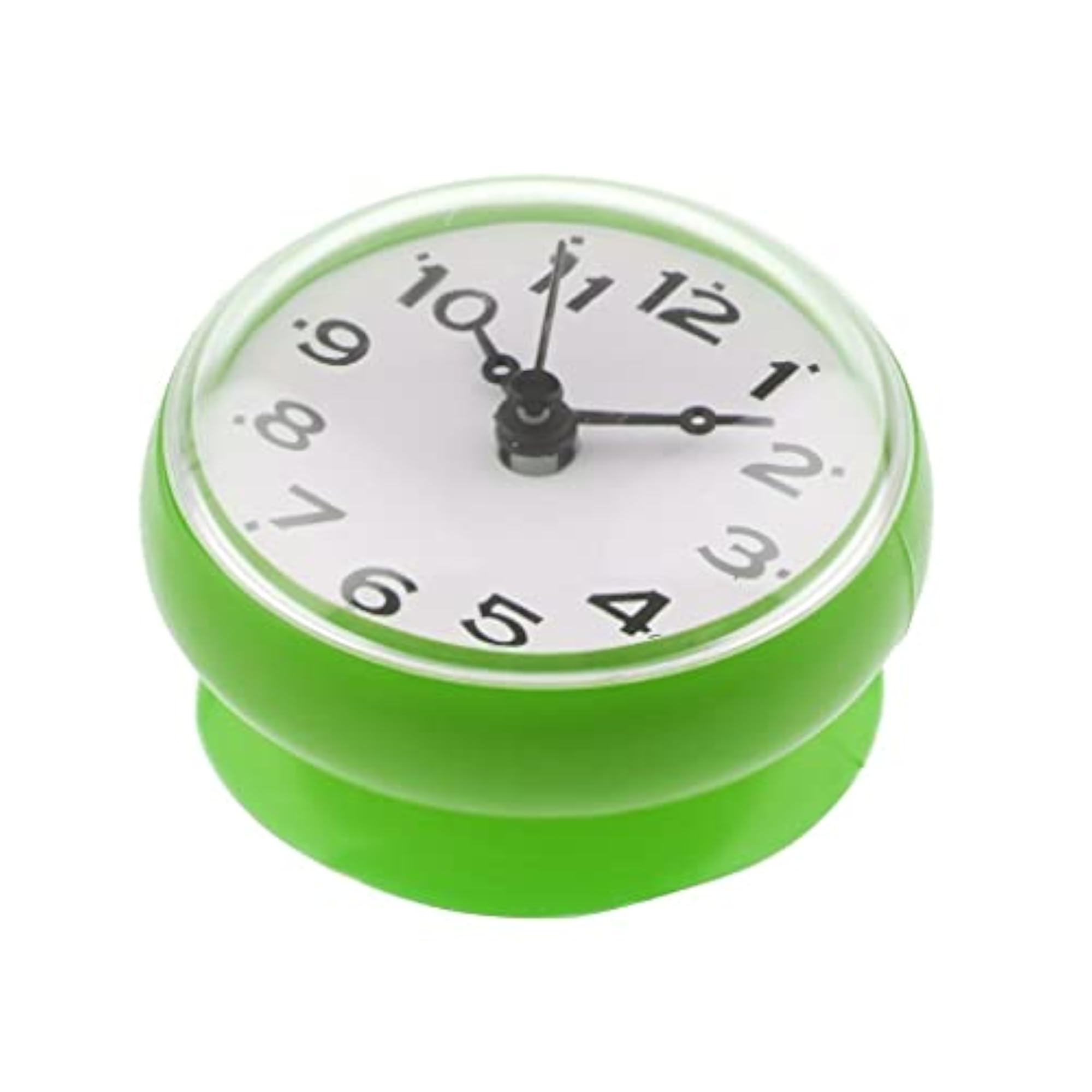 Silicone Waterproof Suction Cup Clock, Green